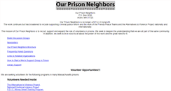 Desktop Screenshot of ourprisonneighbors.org
